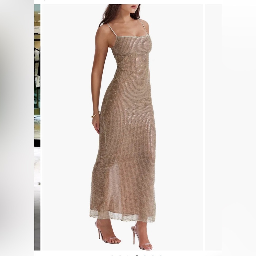 House of CB Strapless Gold Dress - Picture 2 of 15